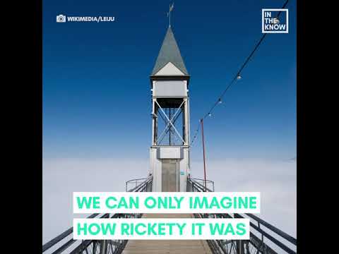 Outdoor elevator in Switzerland shoots riders 500 feet in the air in just 60&nbsp;seconds
