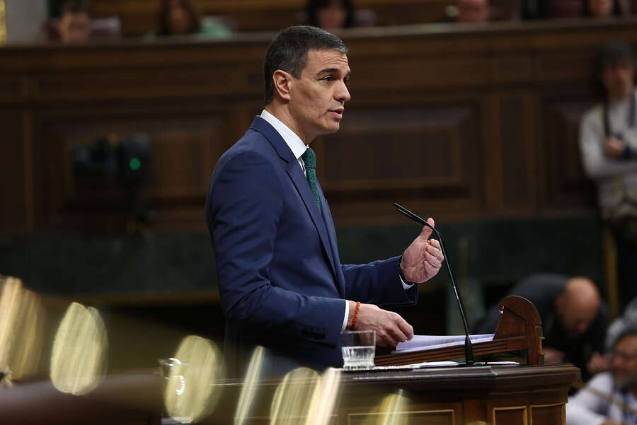 Pedro Sánchez interviene en el Congreso de los Diputados el 26 de marzo de 2025