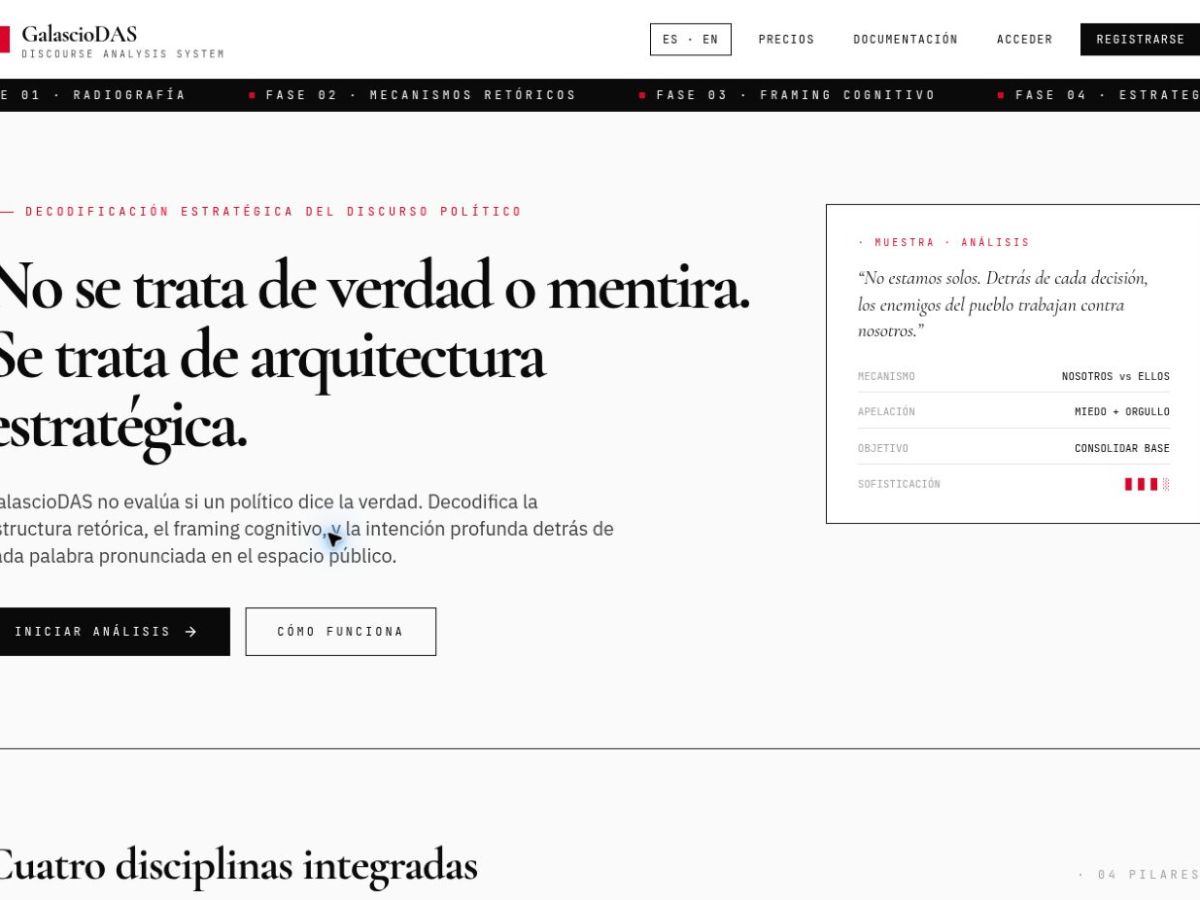 Prueba GalascioDAS™: explora cómo se construye el discurso&nbsp;político